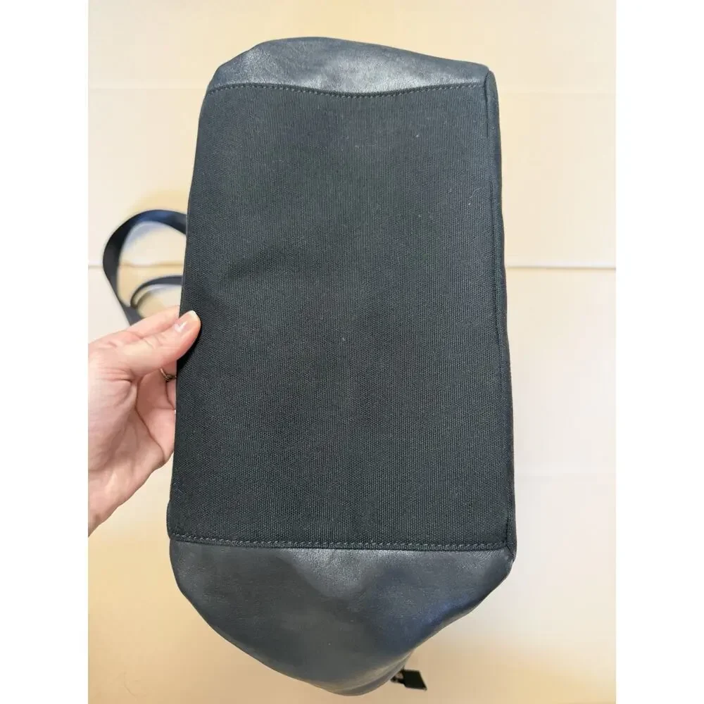 BetaBrand Big Travel Bag Tote Leather Canvas Black Overnight Carry On Backpack - Picture 5 of 9